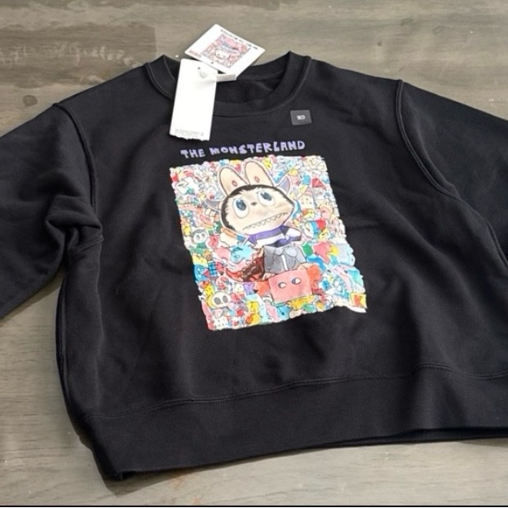 Uniqlo Black Monsterland Kids Sweatshirt Labubu